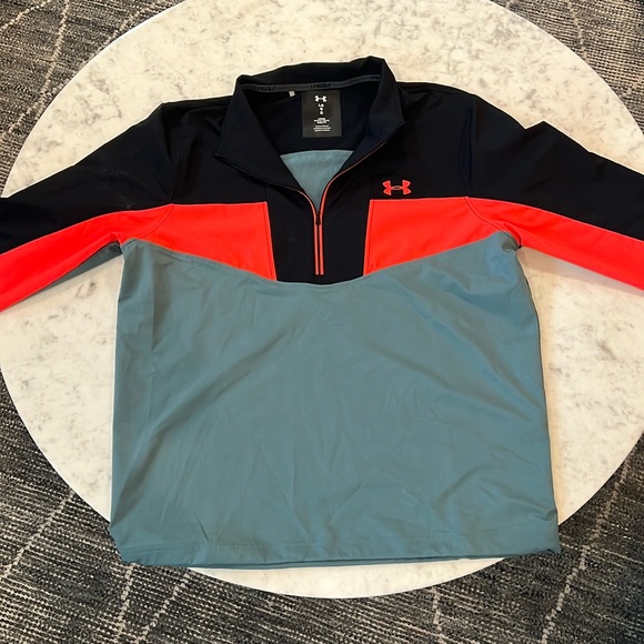 Under Armour rain jacket. Large. Grey and black with accent color - Picture 1 of 4